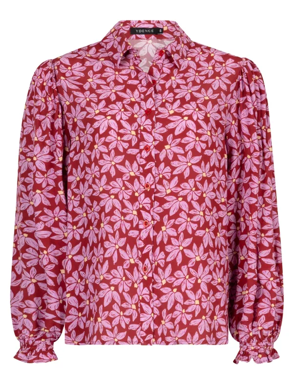 Blouse_Alyssa_Wine_red_lilac_flower