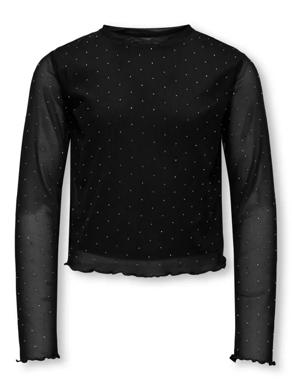 KOGJADA_L_S_RHINESTONE_MESH_TOP_JRS