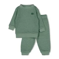Wafelpyjama_Zeegroen