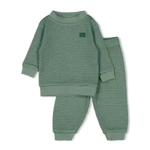 Wafelpyjama_Zeegroen